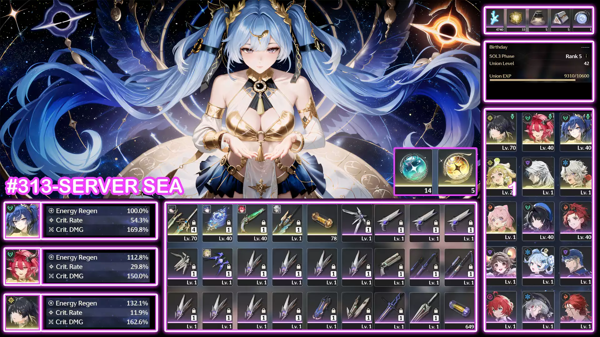 acc ngon giá rẻ ( sever sea )