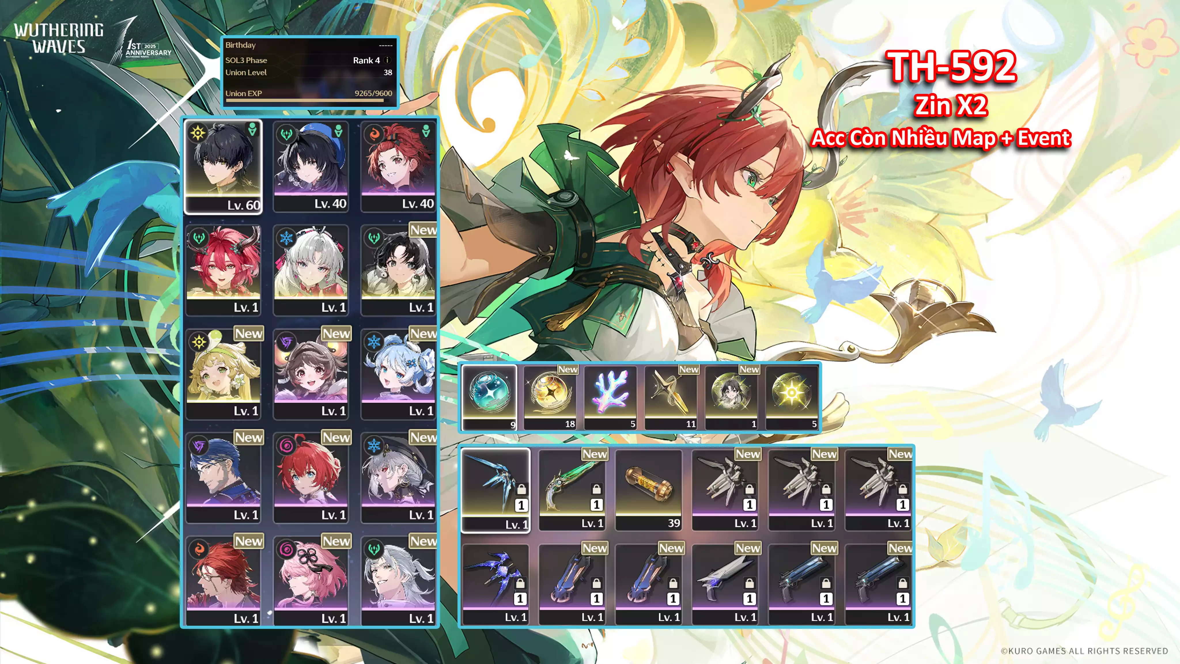 [Siêu Phẩm ] TH-592 Ciaccona (Trấn) + Carlotta + Verina (Trấn) + Jianxin + Zin map từ 2.4 đến giờ + roll