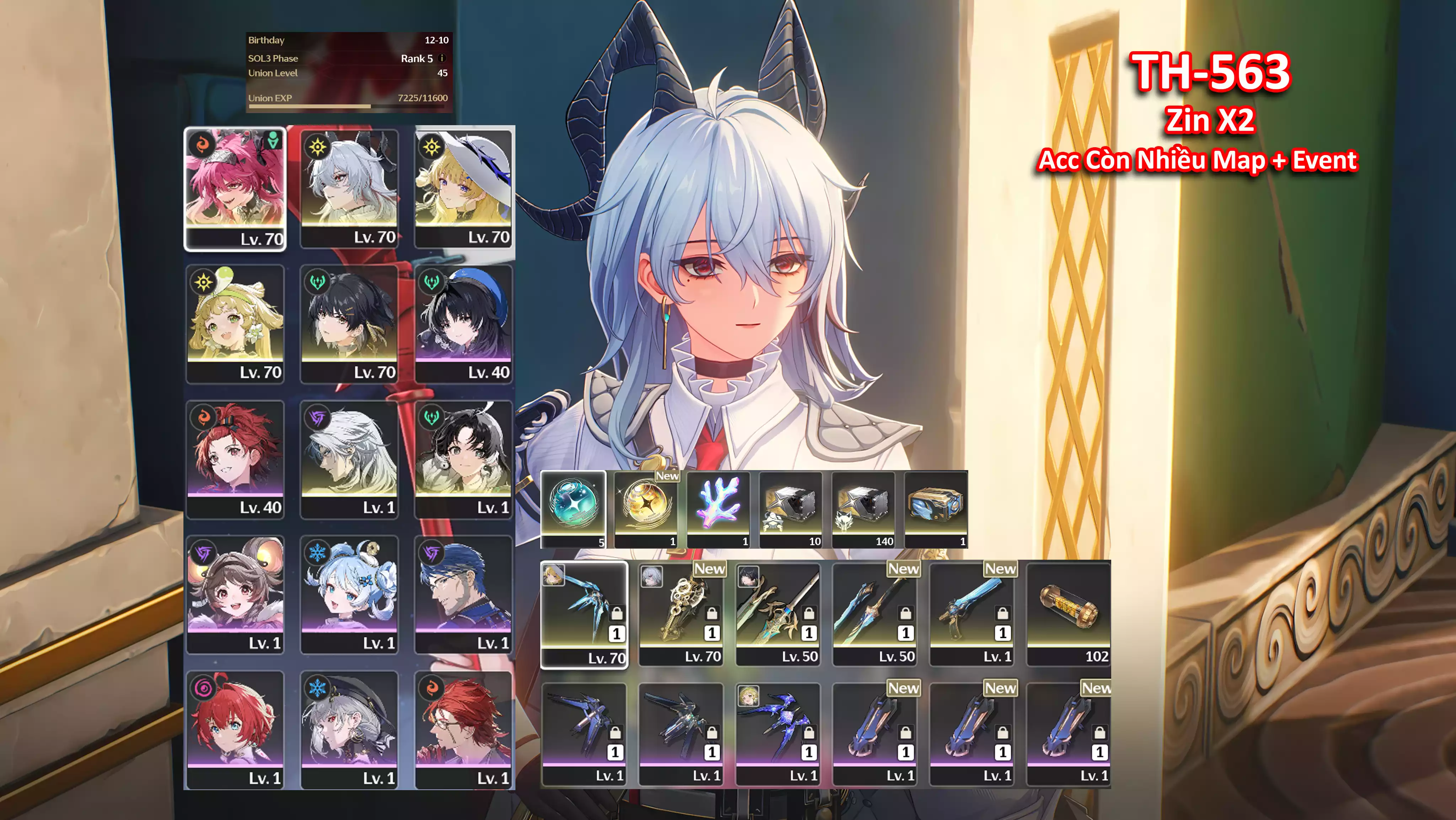 [Siêu Phẩm ] TH-563 Zani (Trấn) + Phoebe + Lupa + Verina (Trấn) + Calcahro (Trấn) + Jianxin