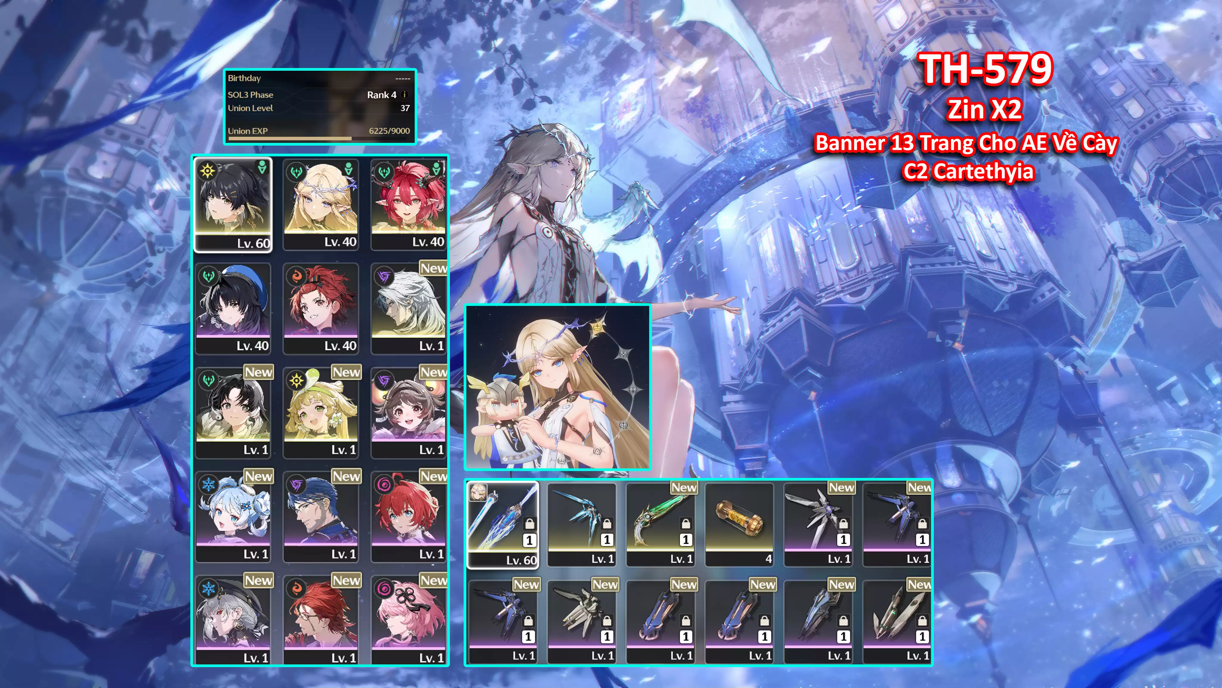 [Siêu Phẩm ] TH-579 Cartethyia C1R1 + Ciaccona (Trấn) + Verina (Trấn) + Jianxin + Calcharo + Banner 13 trang + Zin map + event từ 2.4 đến bây giờ