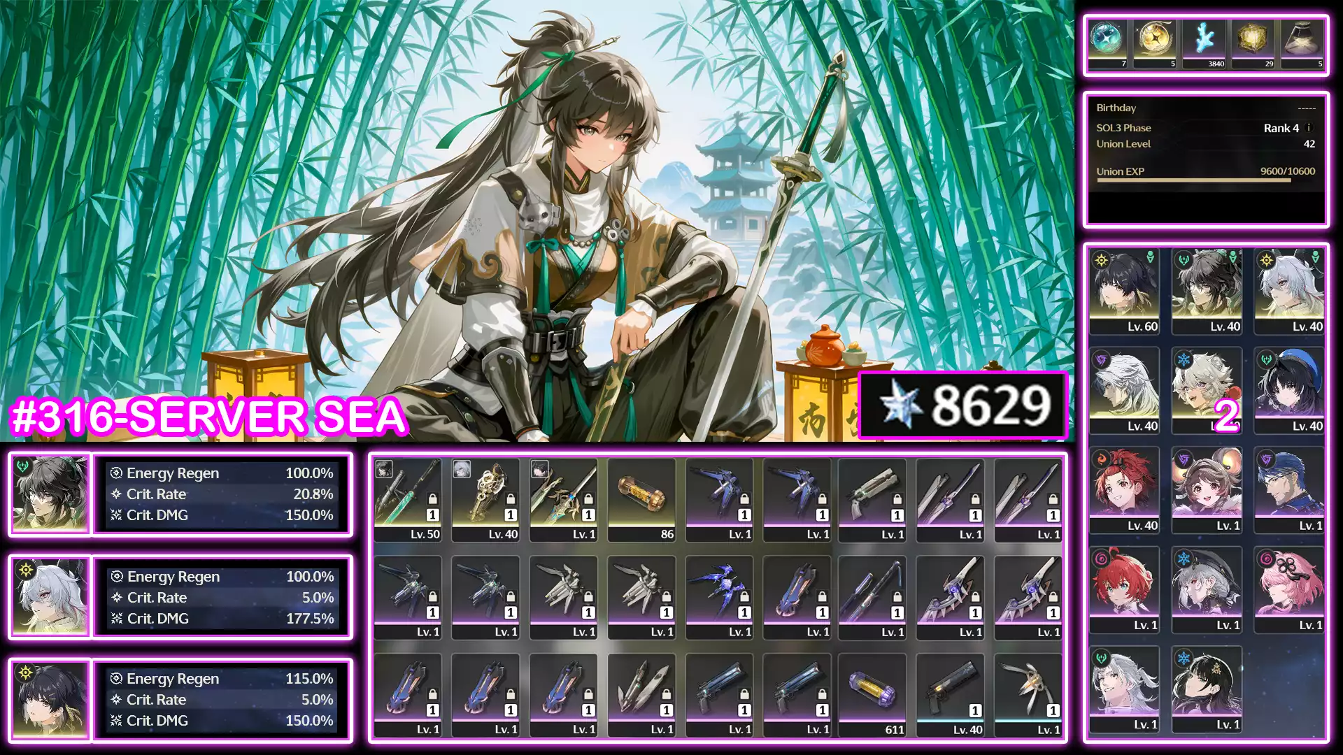 acc ngon giá rẻ còn dư 8k6 đá ( sever sea )