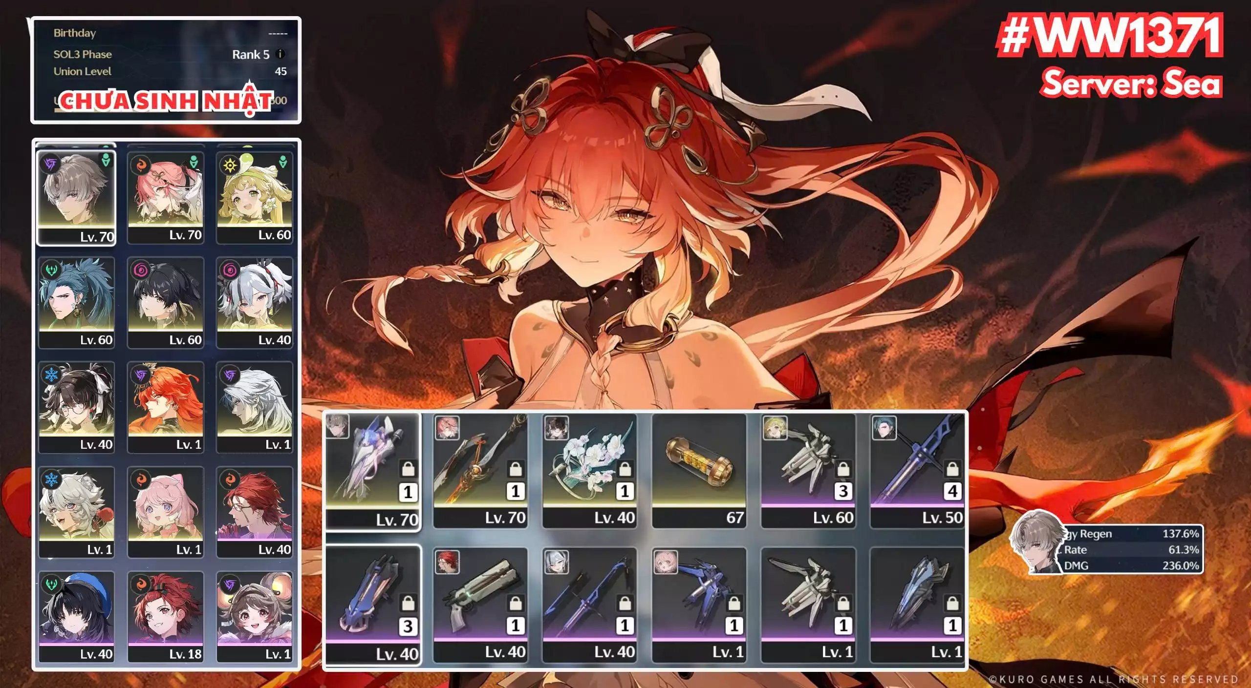 [ ACC VIP ] WW1371 Changli Trấn + Along + Came + Zhezi Trấn+ Yao Trấn + Augusta