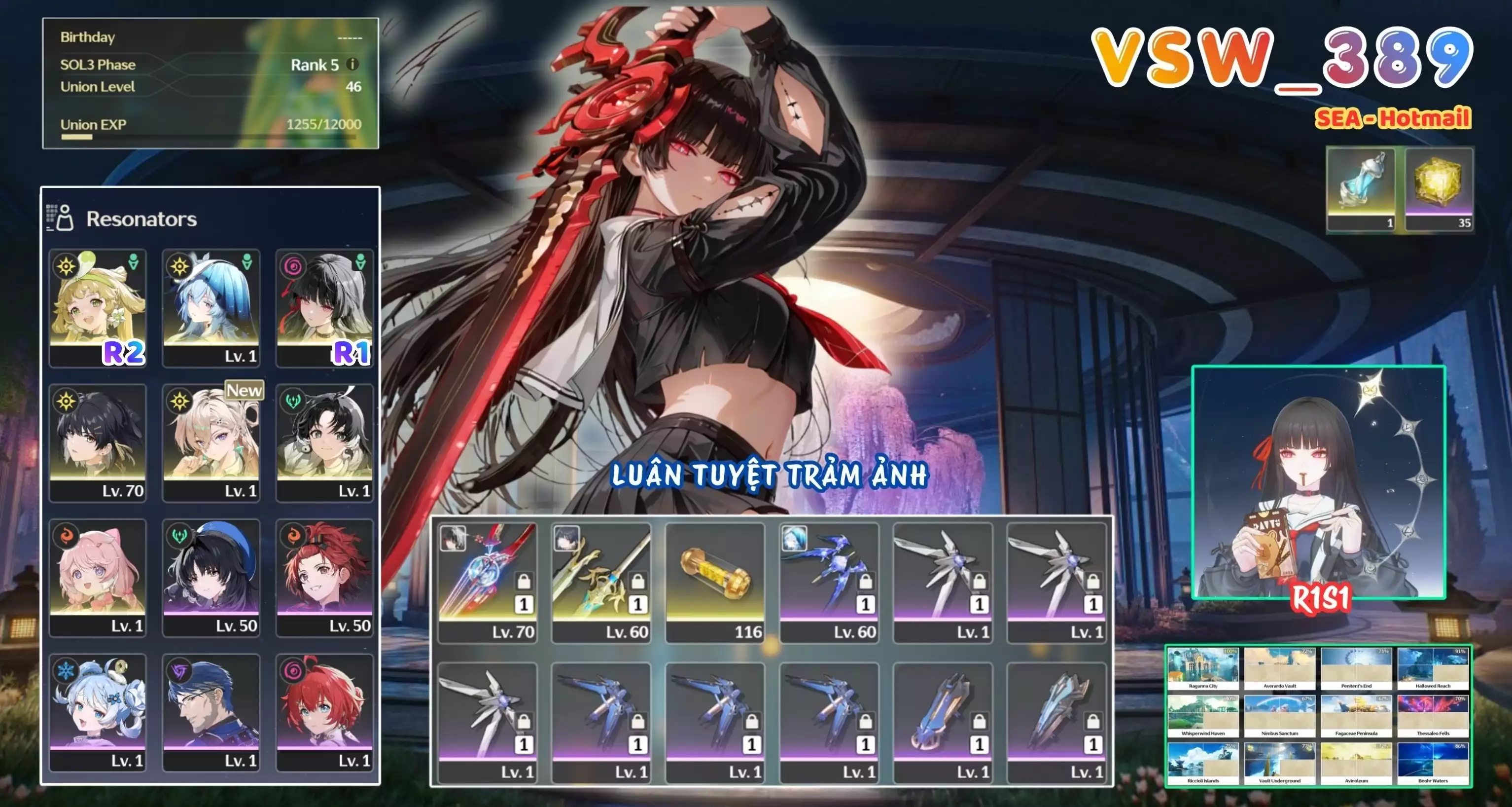 [ VSW_389 SIÊU PHẨM TUYỆT LUÂN TRẢM ẢNH ] LYNEA + CHISA R1 TRẤN + SHOREKEEPER + VERINA R2 + JIANXIN + ENCORE. 6 TRANG BANNER TRẤN. 35 NHỰA. CÒN NHIỀU QUEST / EVENT!!