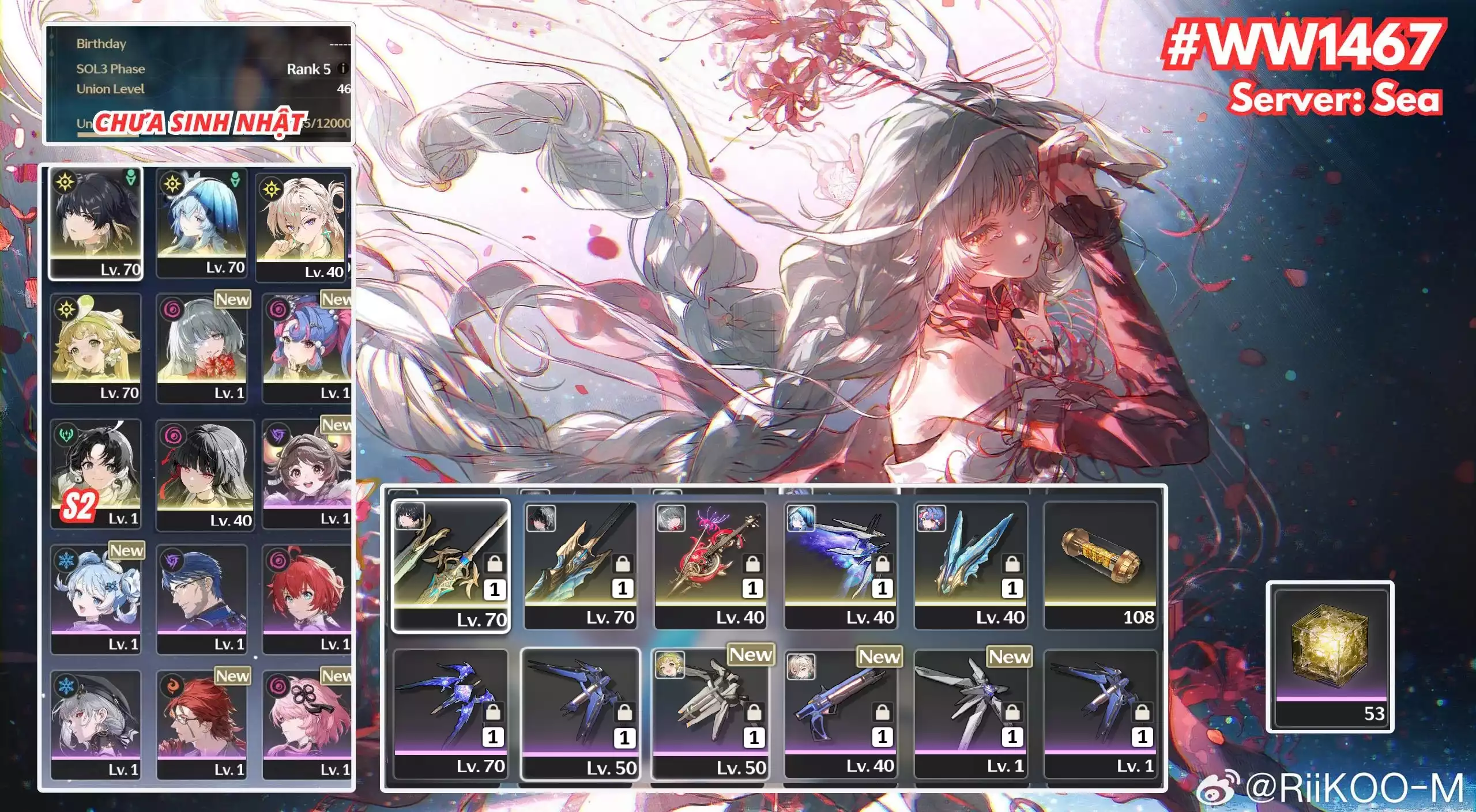 [ ACC VIP ] WW1467 Shoe R0A1 + Phrolova R0A1 + ROCCIA ( Trấn THường ) + Chisa + Lynae