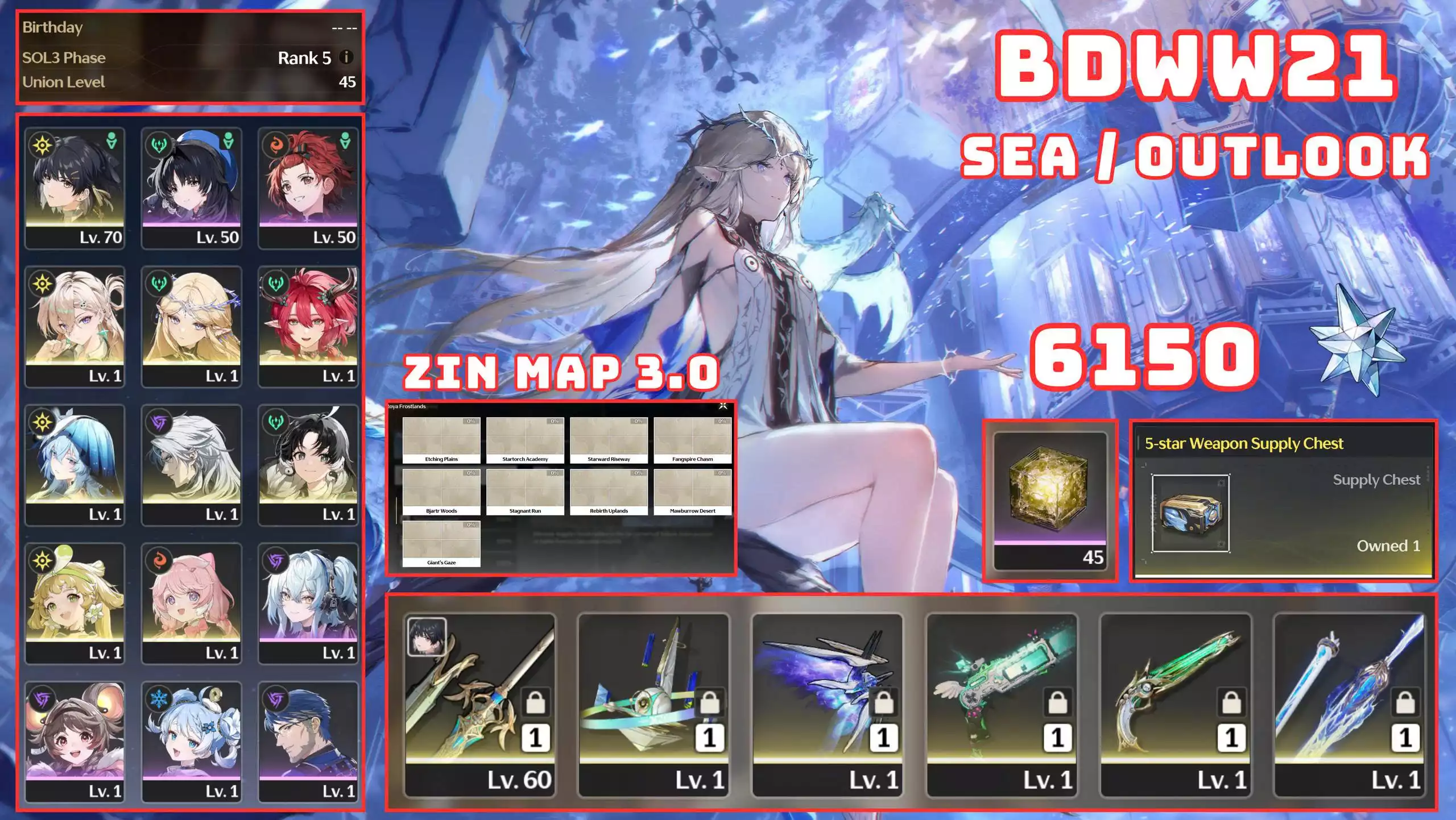 BD21 - 4 CHAR 4 TRẤN CỰC NGON / 6K2 ĐÁ / ZIN MAP 3.0