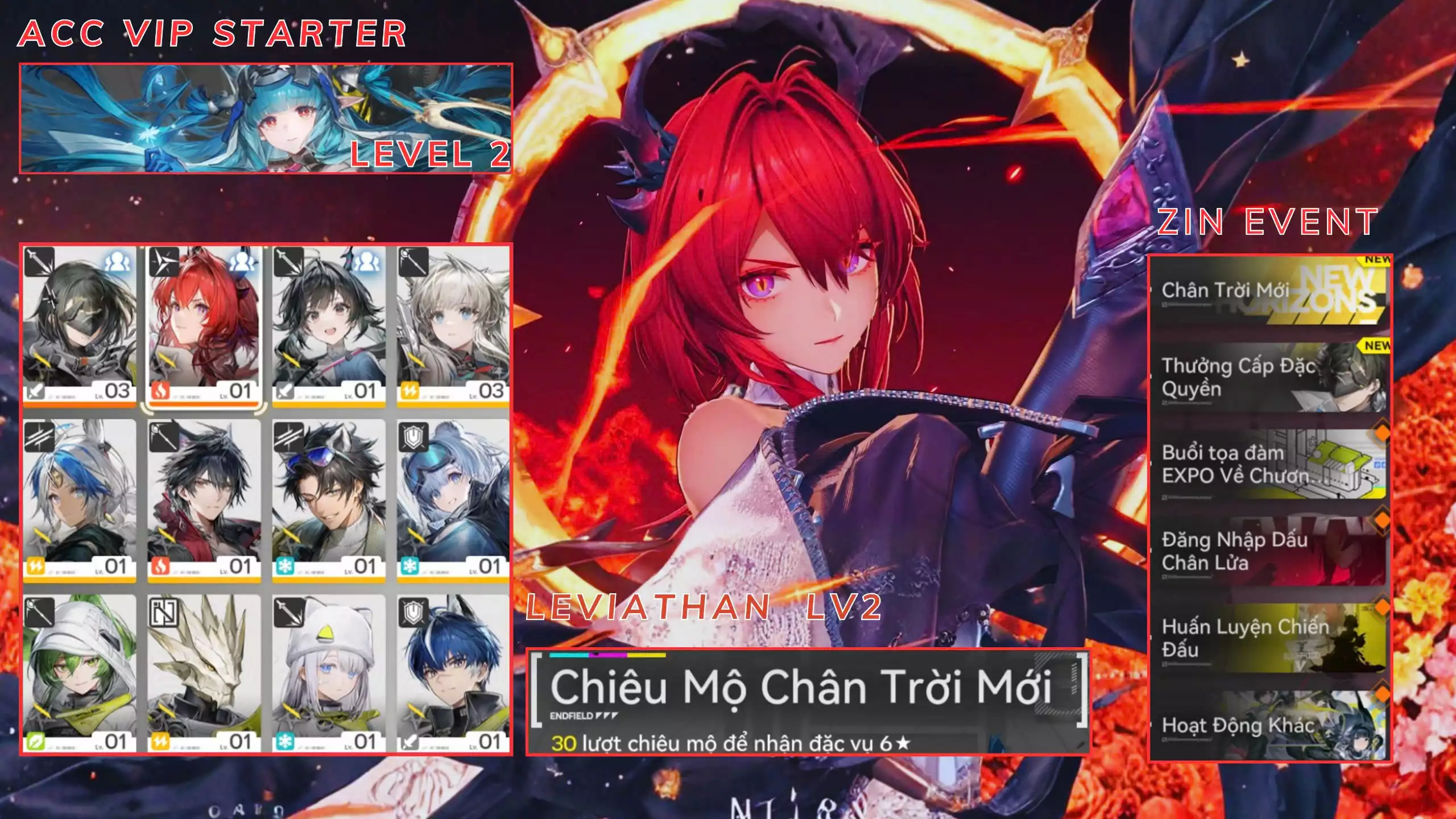 [ ACC VIP STARTER ] LEVIATHAN ZIN LV2 ZIN TẤT TẦN TẬT SIÊU MẠNH CHO ANH EM TRẢI NGHIỆM GAME , ACC CHƯA NỔ BANNER TÂN THỦ