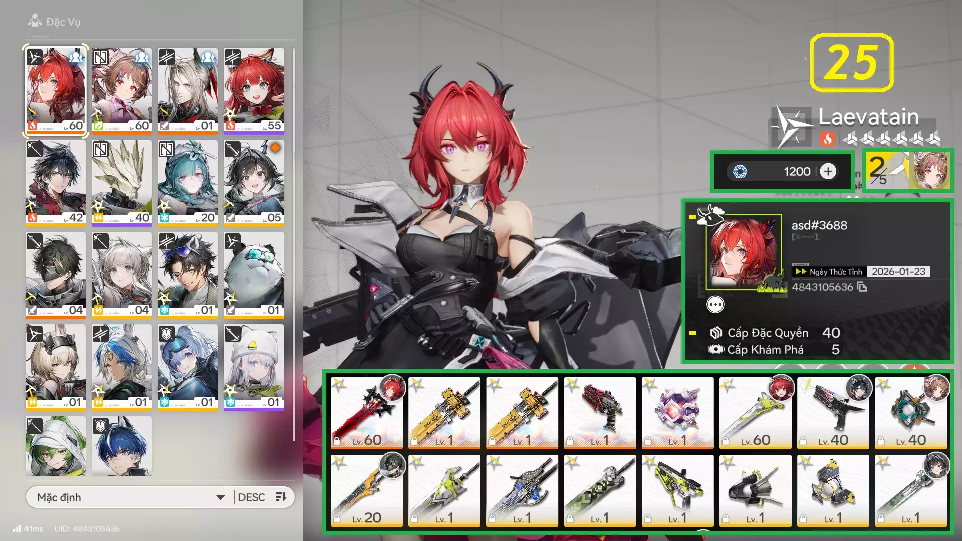 Laevatain Trấn Team đẹp giá rẻ phù hợp trải nghiệm game