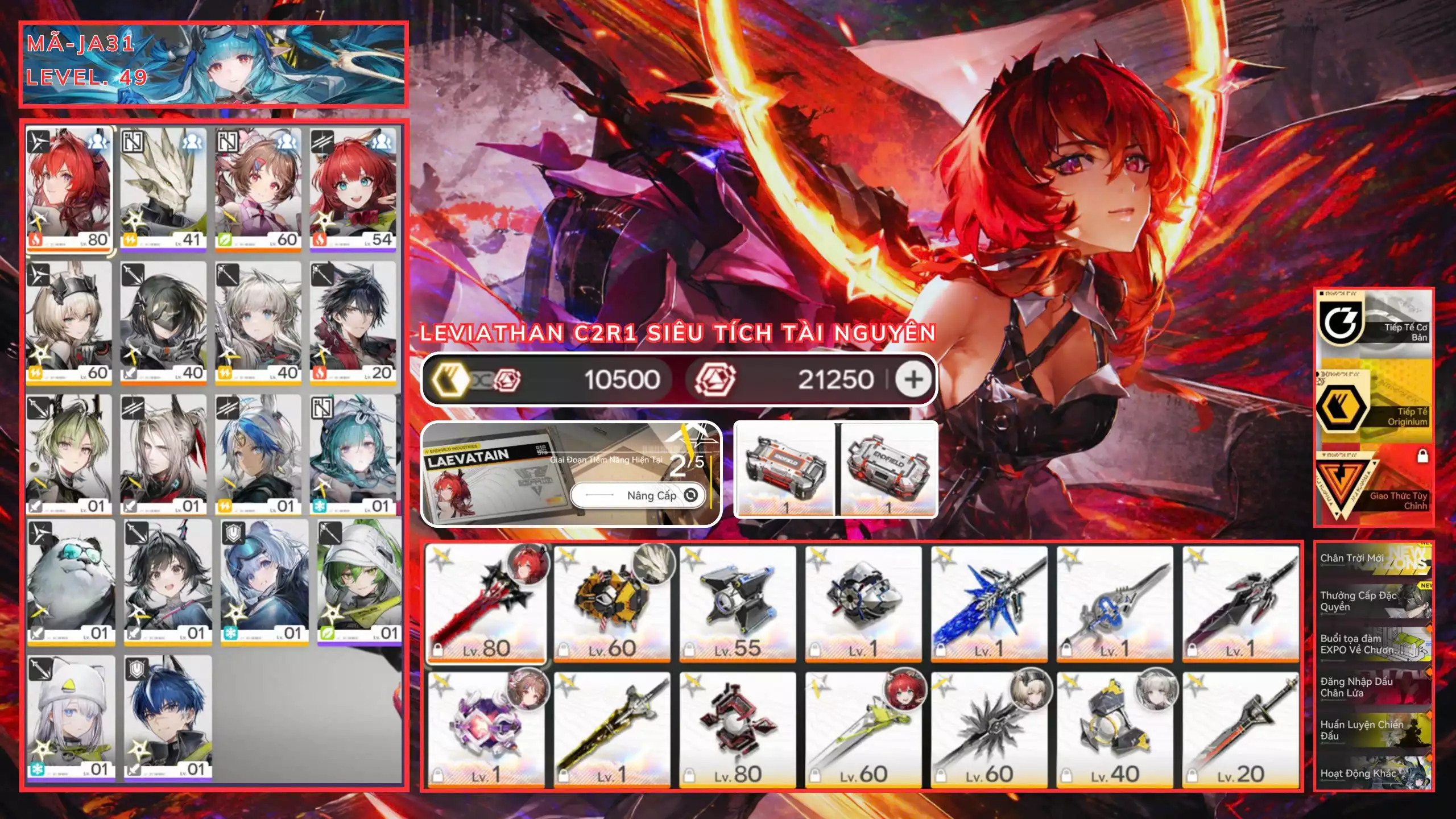 [ JA31 - SIÊU PHẨM LEVI C2W1 ] LEVIATHAN C2W1, ARDELIA, POG, LIFENG BUILD CHUẨN, SIÊU TÍCH TÀI NGUYÊN HƠN 30K ĐÁ ROLL BANNER MỚI, ĐÃ MỞ TT VÀ BPASS VIP