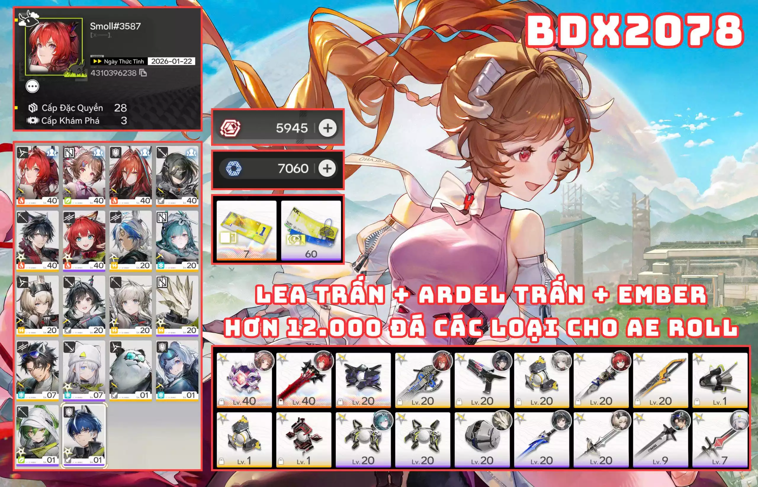 BDX2078 - LEA TRẤN + HƠN 12K ĐÁ CÁC LOẠI