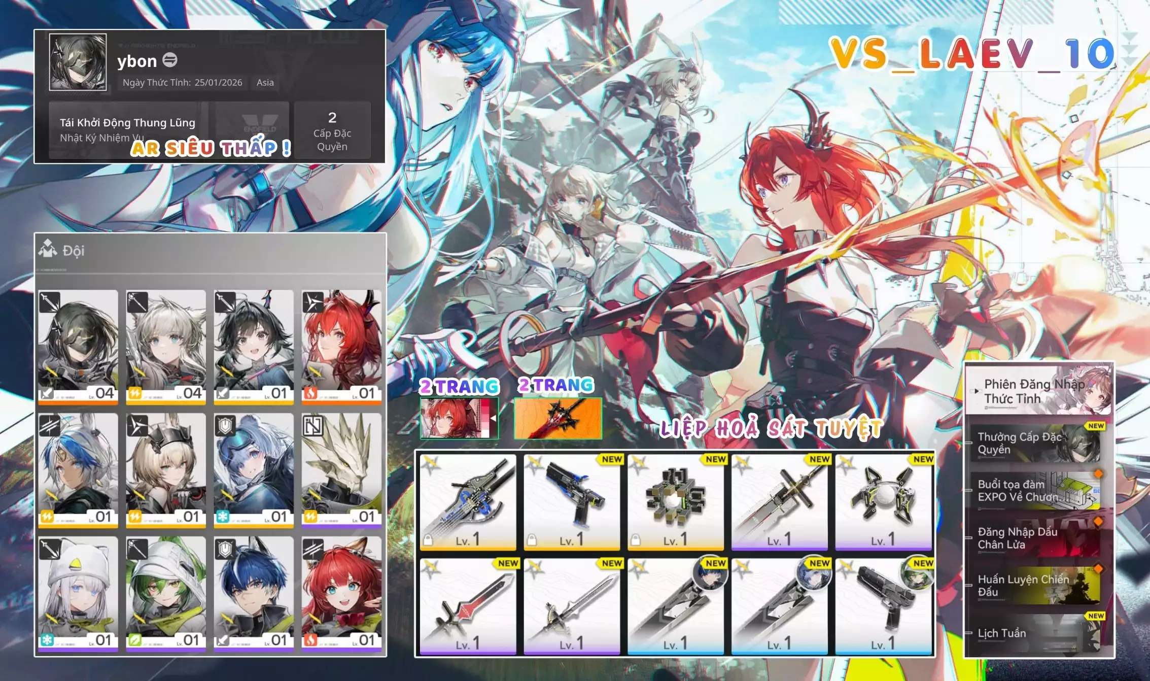 [ VS_LAEV_10 LIỆP HOẢ SÁT TUYỆT / AR2 SIÊU THẤP! ] LAEVATAIN. 2 TRANG BANNER LIMIT. 2 TRANG BANNER TRẤN. CÒN NHIỀU QUEST / EVENT!