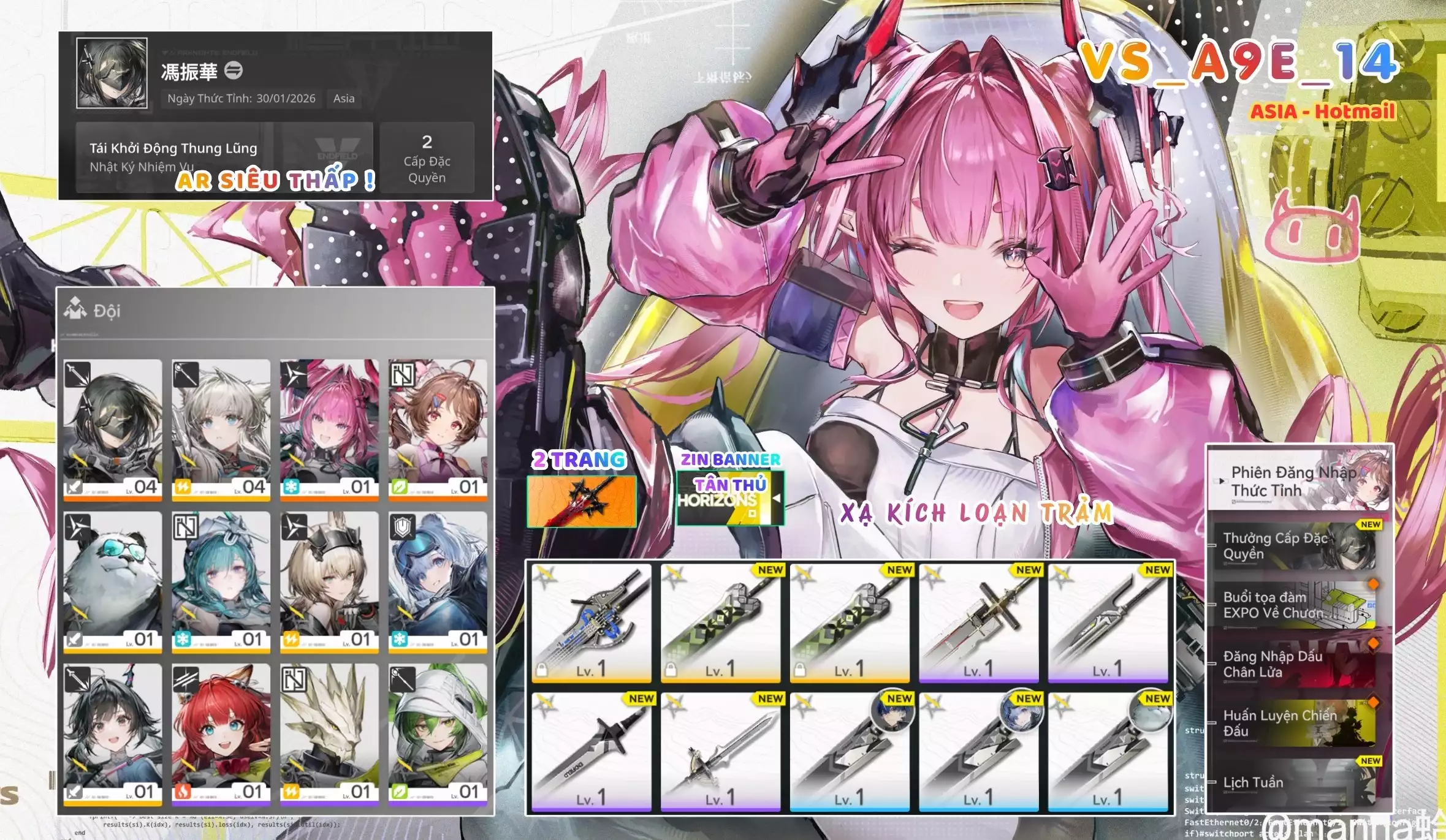 [ VS_YVON_14 XẠ KÍCH LOẠN TRẢM / AR2 SIÊU THẤP! ] YVONNE + ARDELIA. ZIN BANNER TÂN THỦ. 2 TRANG BANNER TRẤN. CÒN NHIỀU QUEST / EVENT!