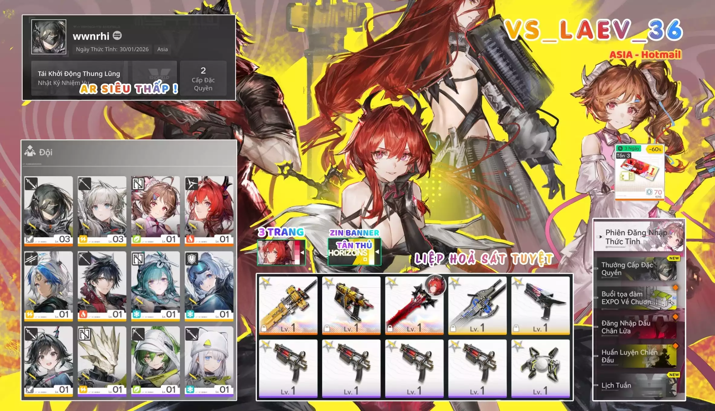 [ VS_LAEV_36 LIỆP HOẢ SÁT TUYỆT / AR2 SIÊU THẤP! ] LAEVATAIN TRẤN + ARDELIA. 3 TRANG BANNER LIMIT. ZIN BANNER 6* TÂN THỦ. CÒN NHIỀU QUEST / EVENT!