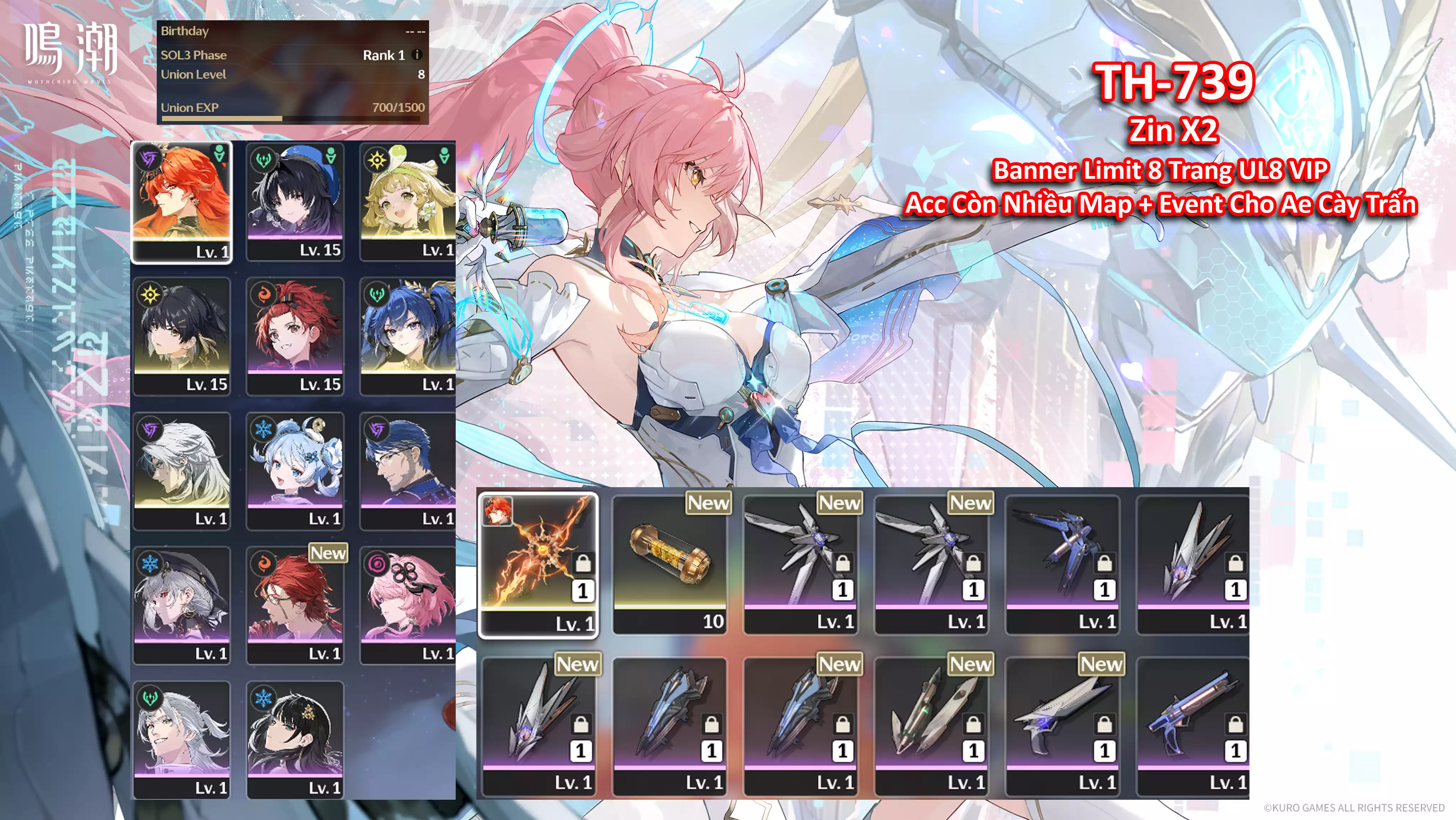 [Siêu Phẩm ] TH-739 SIÊU PHẨM UL8 Augusta (Trấn) + Iuno Siêu Vip Banner 8 Trang