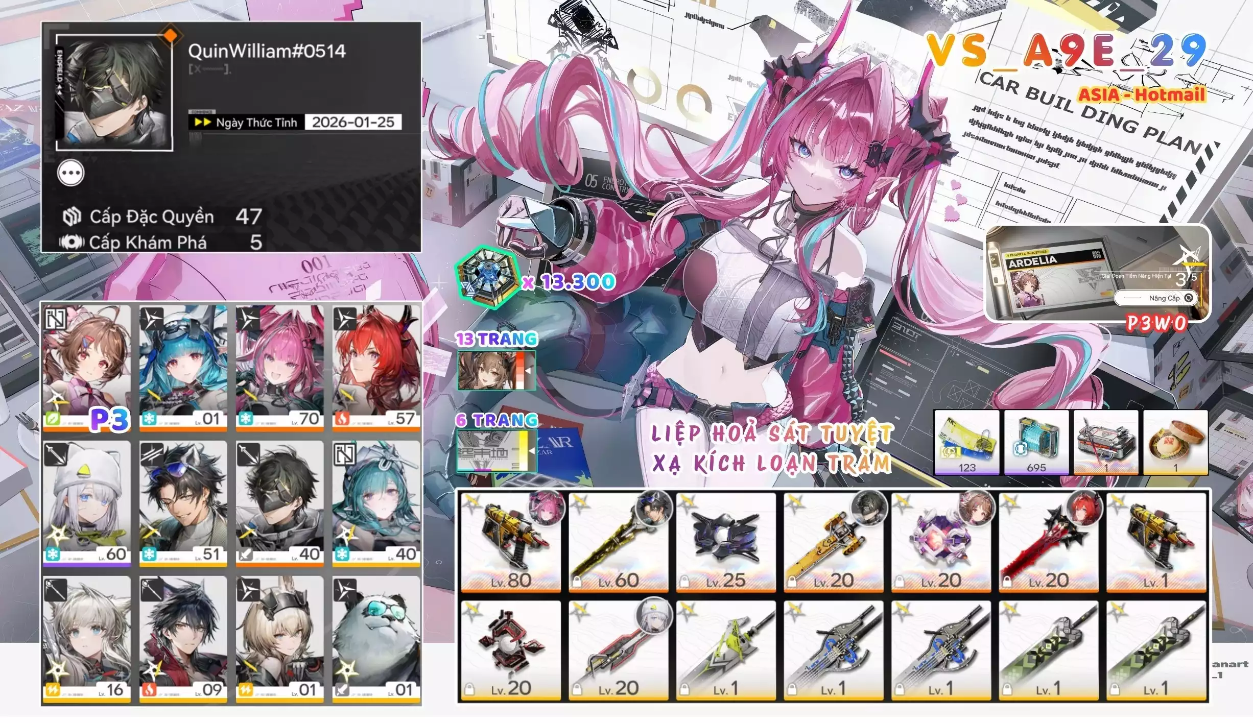 [ VS_A9E_29 XẠ KÍCH LOẠN TRẢM ] YVONNE + LAEVATAIN TRẤN + ARDELIA P3 TRẤN + RITE + MAIN TRẤN -{ 13.300 TOKEN ROLL TRẤN }- 7 TRANG BANNER THƯỜNG. 13 TRANG BANNER LIMIT. CÒN NHIỀU QUEST / EVENT!