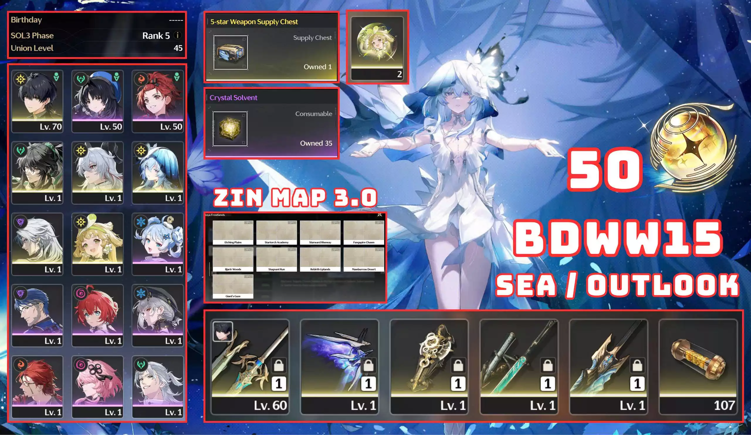 W15 - 3 CHAR / 3 TRẤN / 50 VÉ LIMITED / ZIN EVENT MAP 3.0 VÀ 3.1