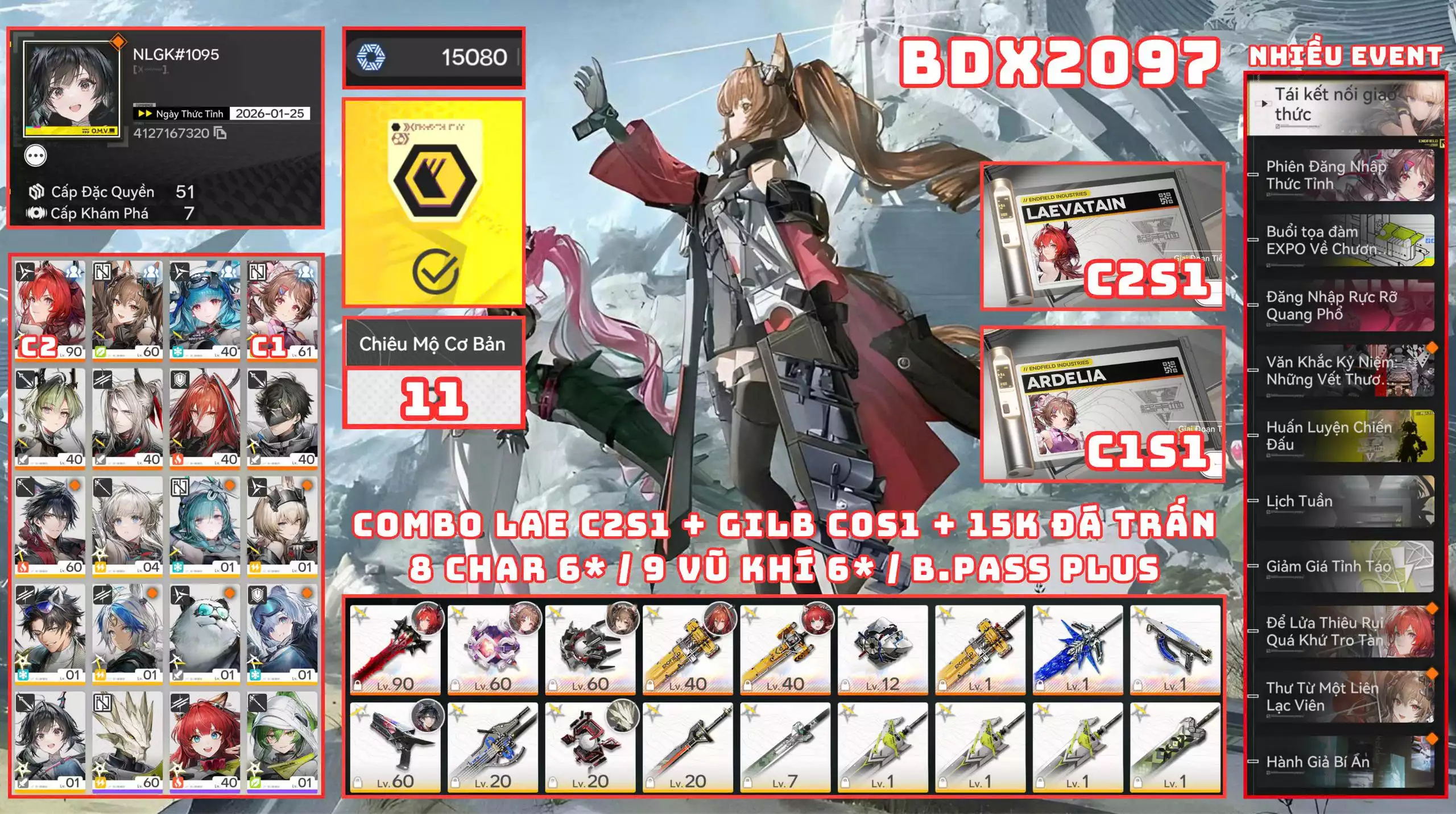 BDX2097 - COMBO LAE C2S1 + GILB C0S1 + 11K5 ĐÁ TRẤN CỰC NGON CHO AE !