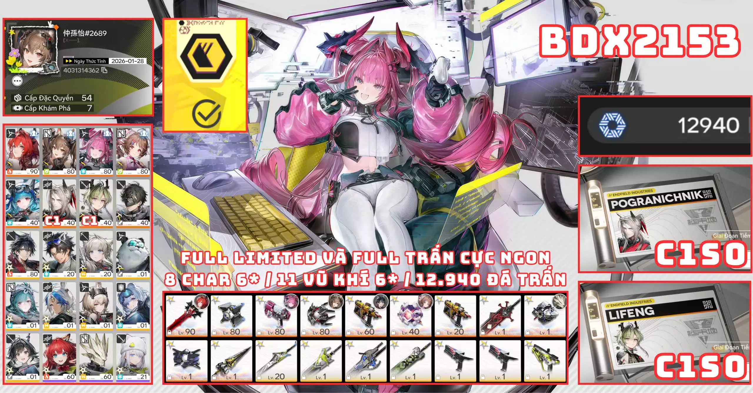 BDX2153 - FULL LIMITED VÀ TRẤN CỰC NGON / 13K ĐÁ TRẤN CHO ANH EM