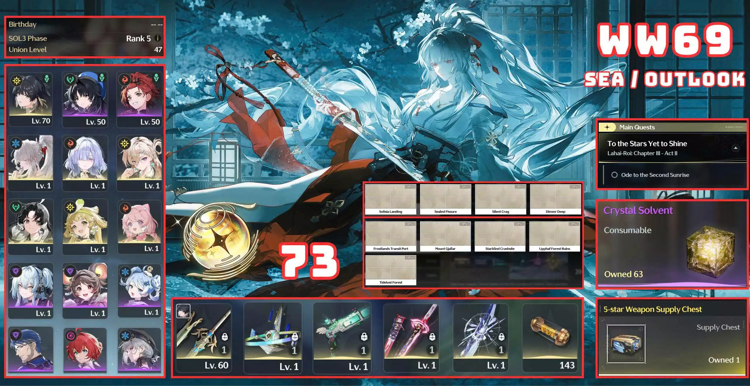 W69 - FULL TEAM DÁT KIM CƯƠNG HIYUKI / 73 VÉ CHAR