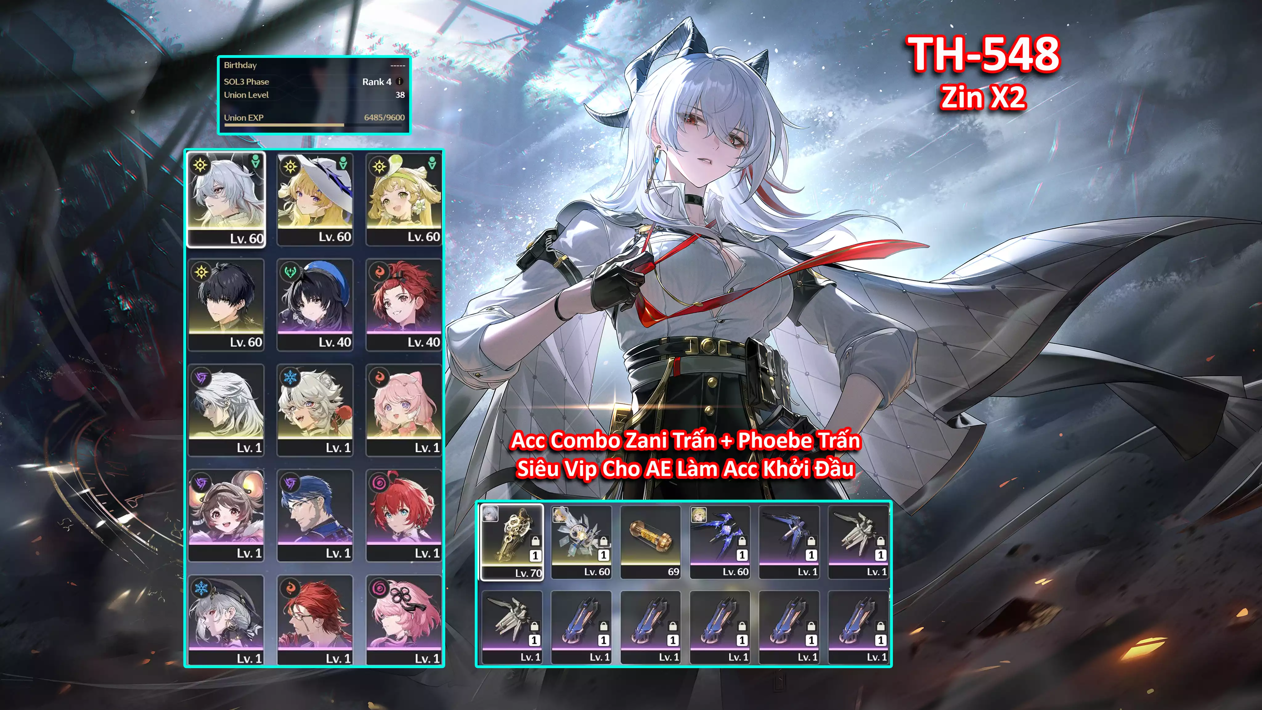 [Siêu Phẩm ] TH-548 Zani (Trấn) + Phoebe (Trấn) + Verina + Calcharo + Lingyang + Encore