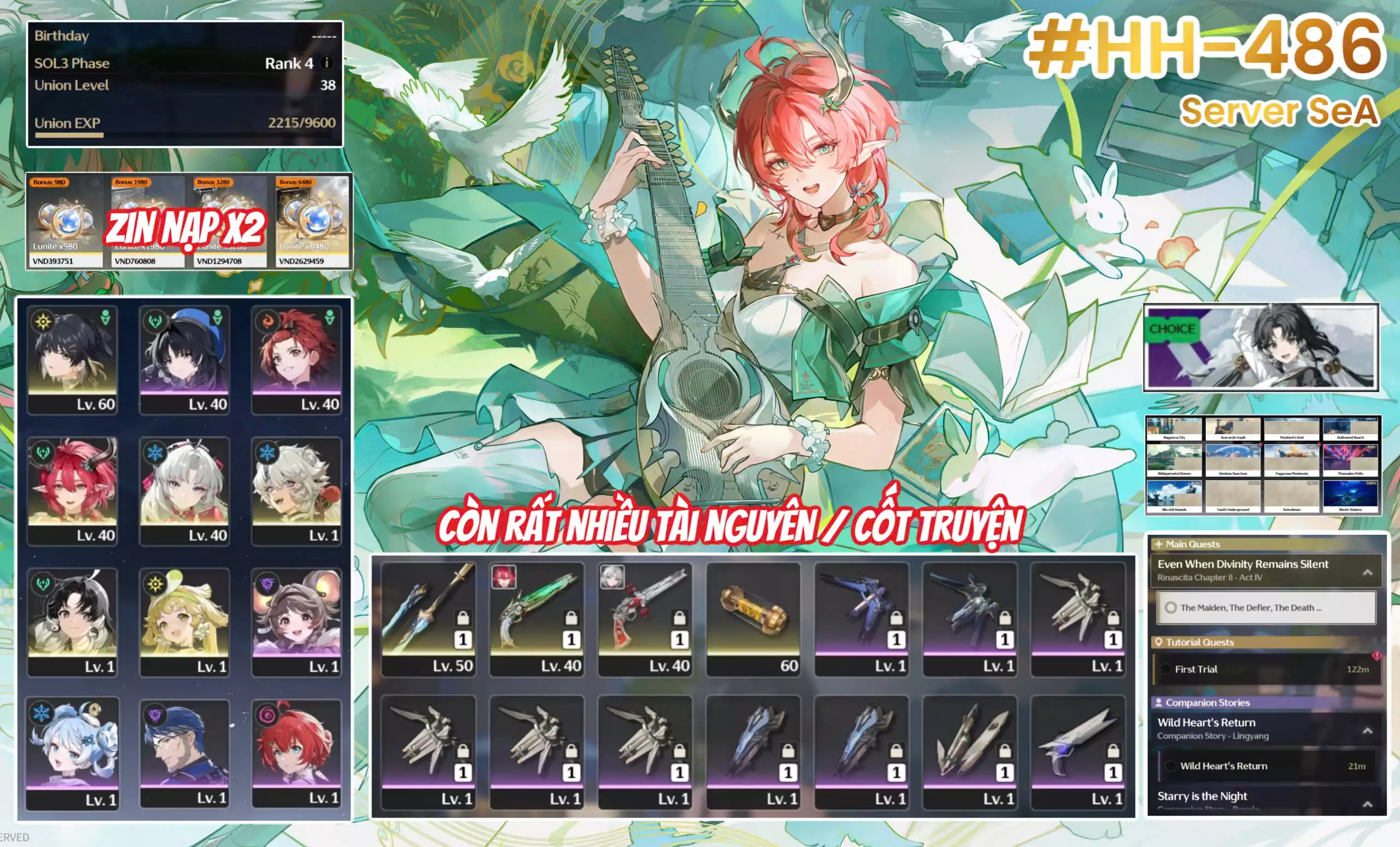 [#HH-486 SEA SIÊU PHẨM CÔNG CHÚA RINACISTA UL THẤP VIP] CARLOTTA TRẤN + CIACCONA TRẤN + VERINA + LINGYANG + JIANXIN + BANNER CHỌN + CÒN NHIỀU TÀI NGUYÊN CHO ANH EM