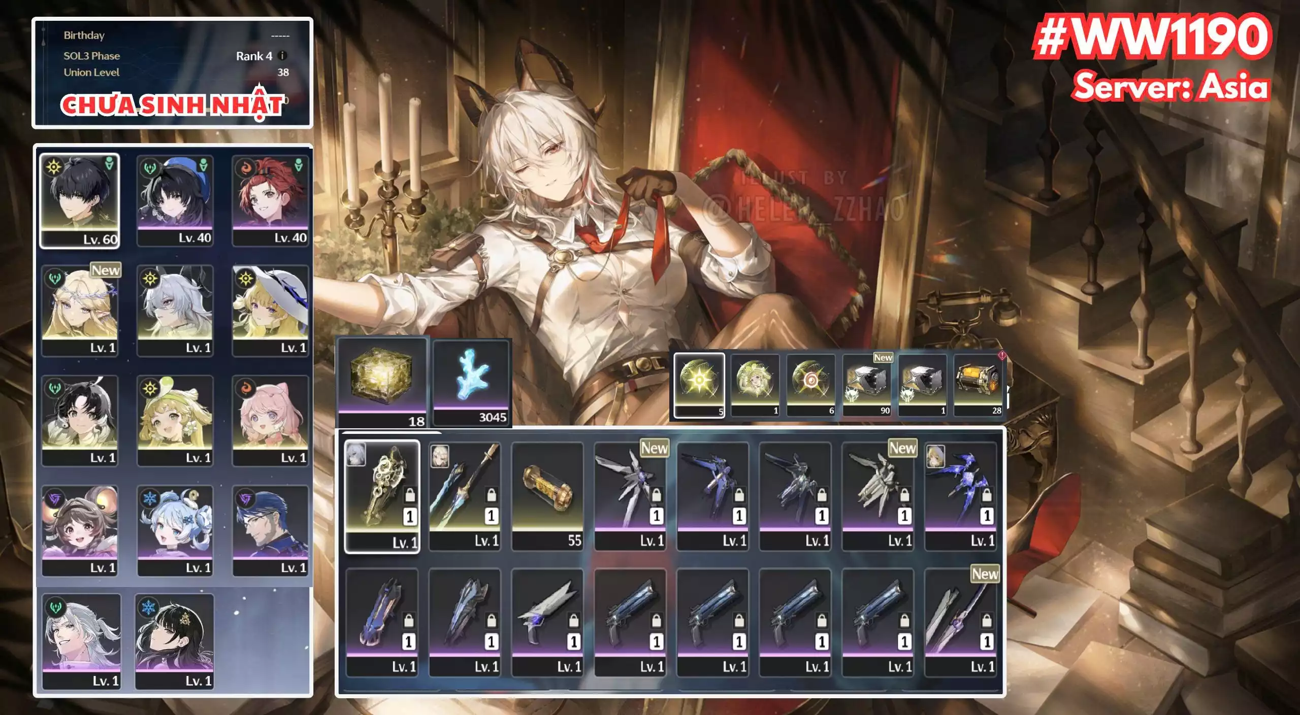 [ ACC VIP ]  WW1190 ASIA Zani trấn + phoebe + Cartethyia