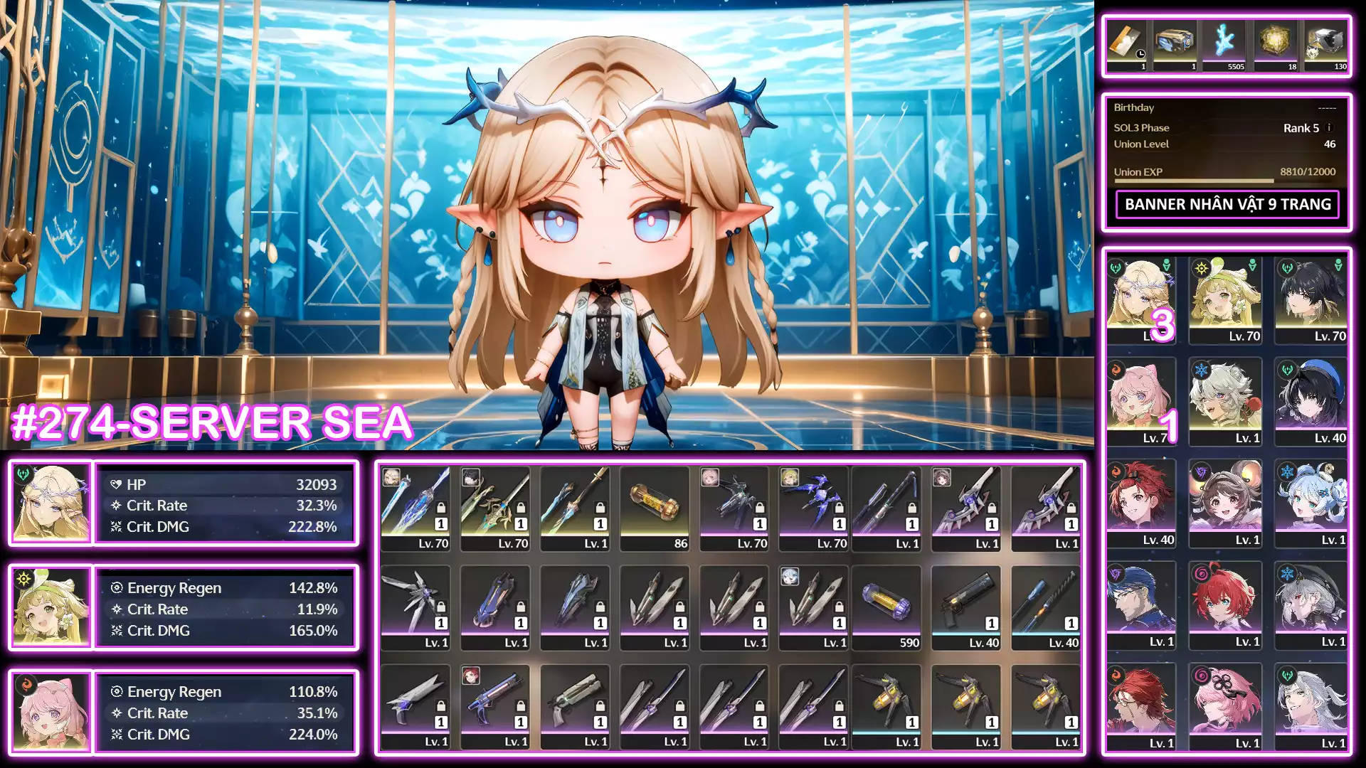 Cartethyia C3R1 + verina + encore + lingyang ( sever sea )