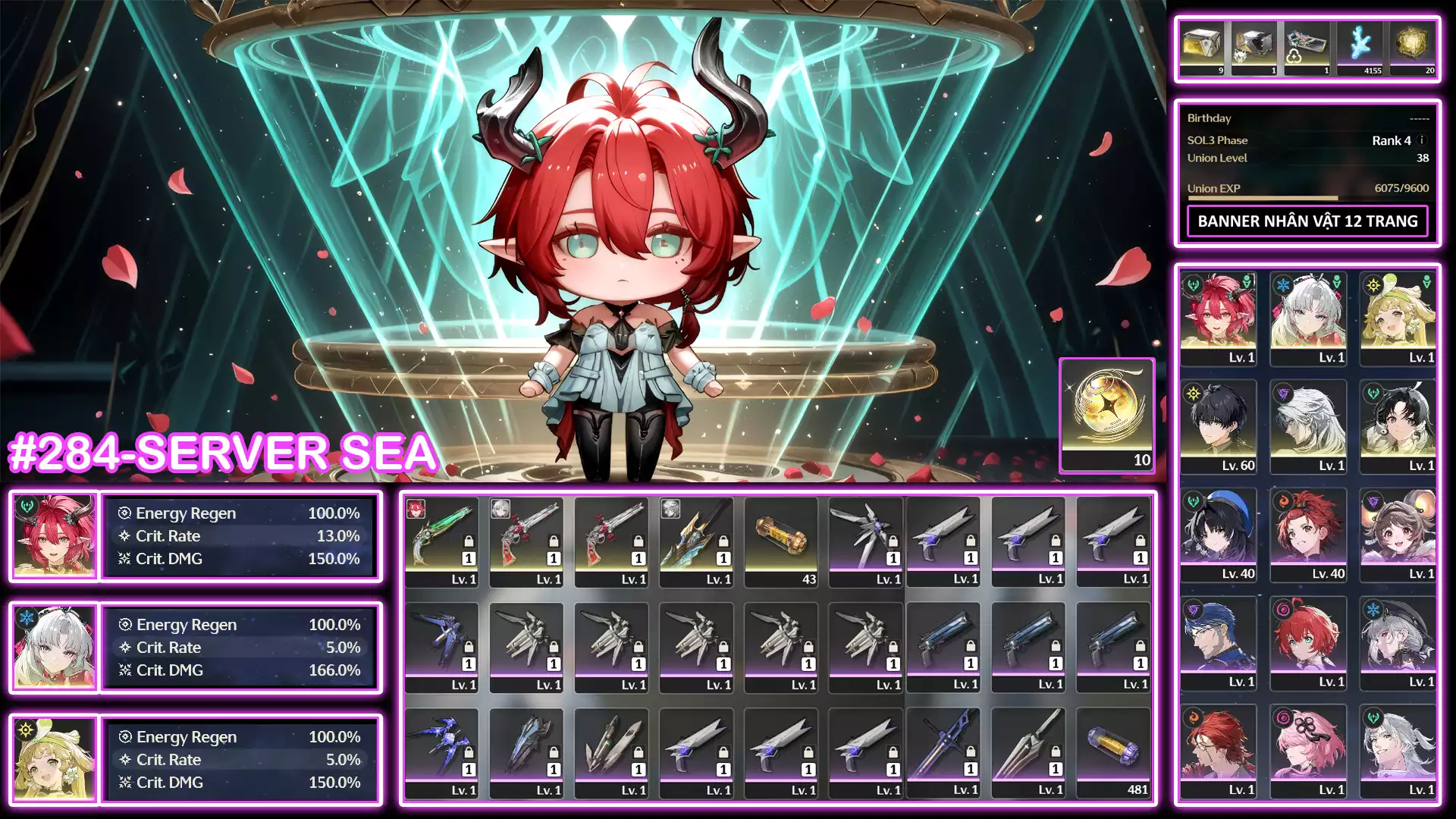 Ciaccona trấn + carlotta trấn + verina + calcharo + jianxin ( sever sea )