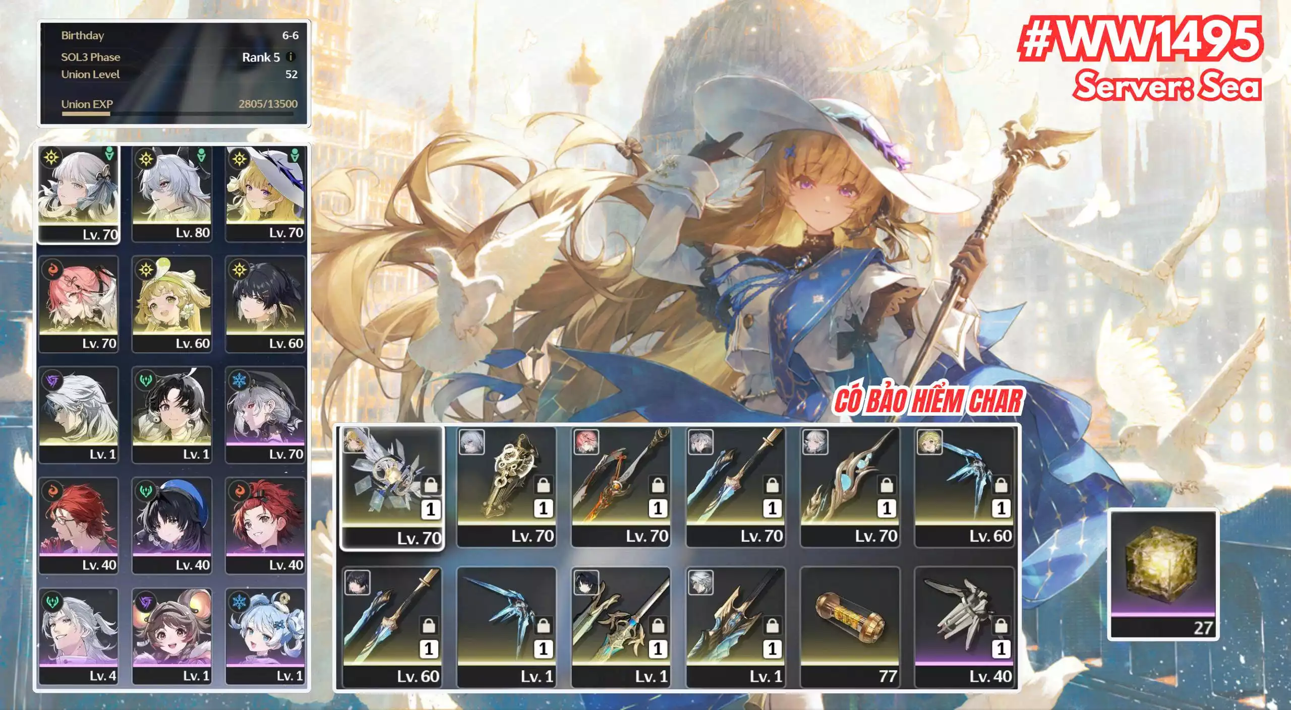 [ ACC VIP ] WW1495 JINHSI R0A1  + ZANI R0A1 + PHOEBE R0A1 + CHANGLI R0A1