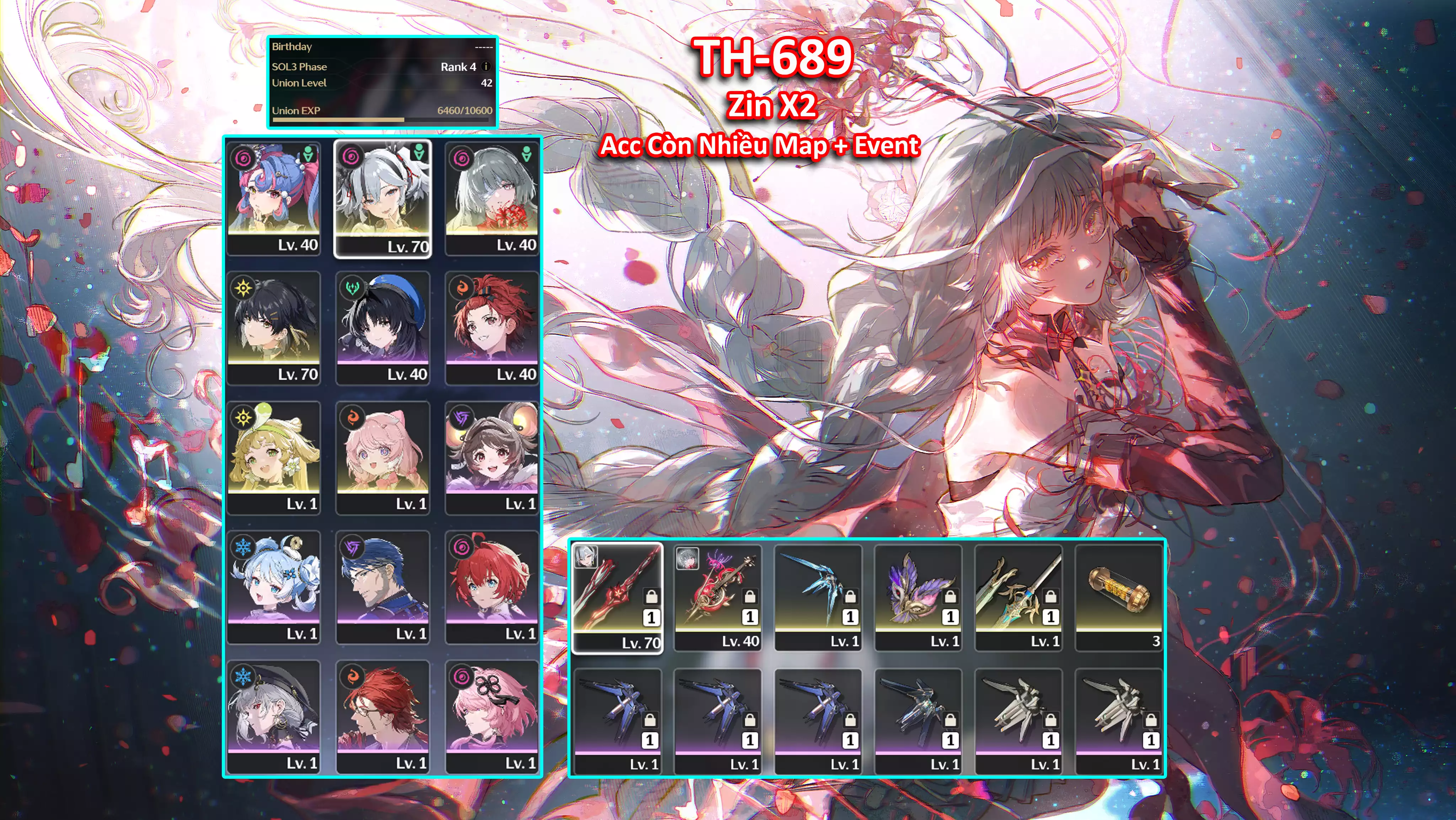 [Siêu Phẩm ] TH-689 Phrolova (Trấn) + Camellya (Trấn) + Roccia (Trấn) + Verina (Trấn) + Encore