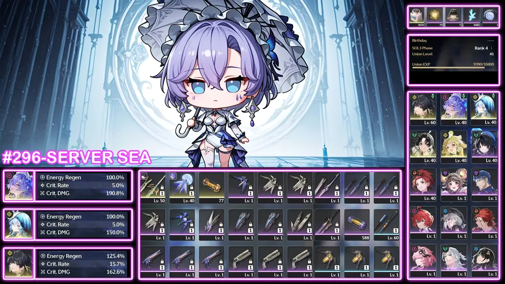 Cantarella trấn + shorekeeper + verina + jianxin